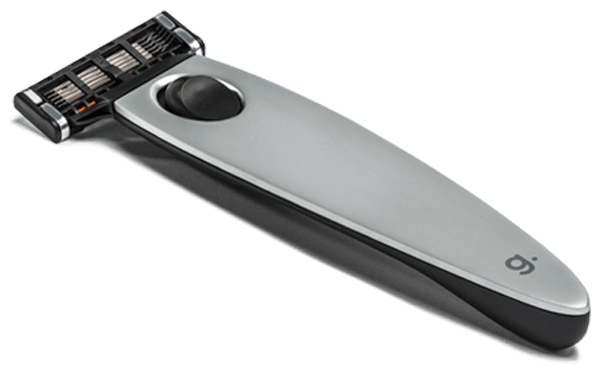oska silver metal razor handle