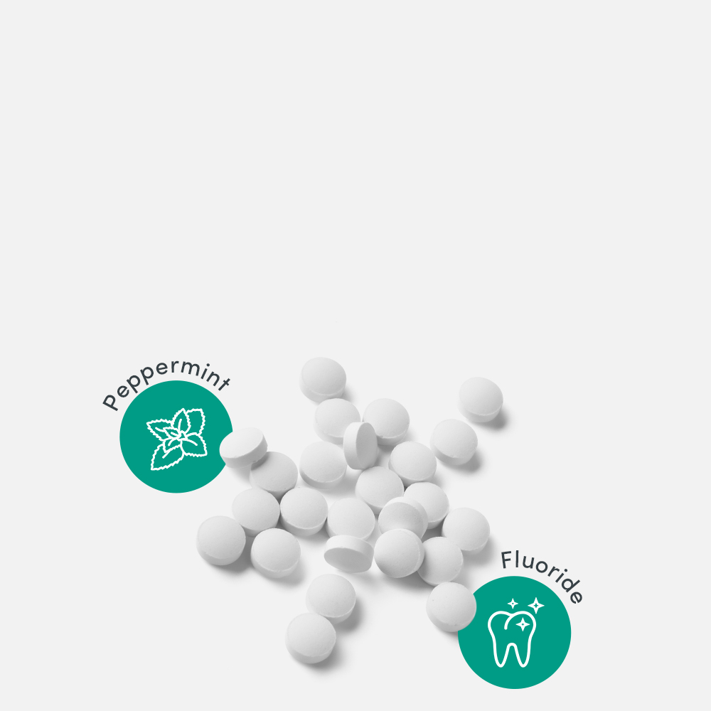 glo Toothpaste Tablets Peppermint 120 pack grüum